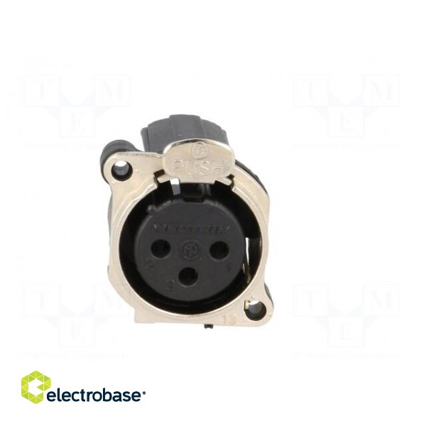 Socket | XLR | female | PIN: 3 | angled 90° | with push button | THT | 6A image 9