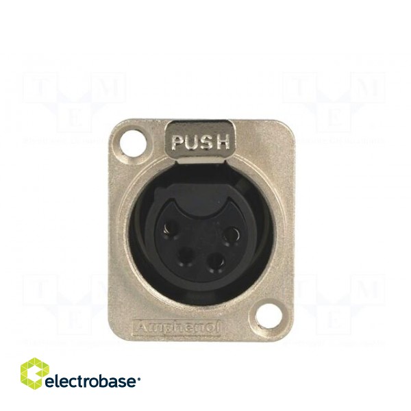 Socket | XLR | female | PIN: 4 | straight | with push button | soldering image 9