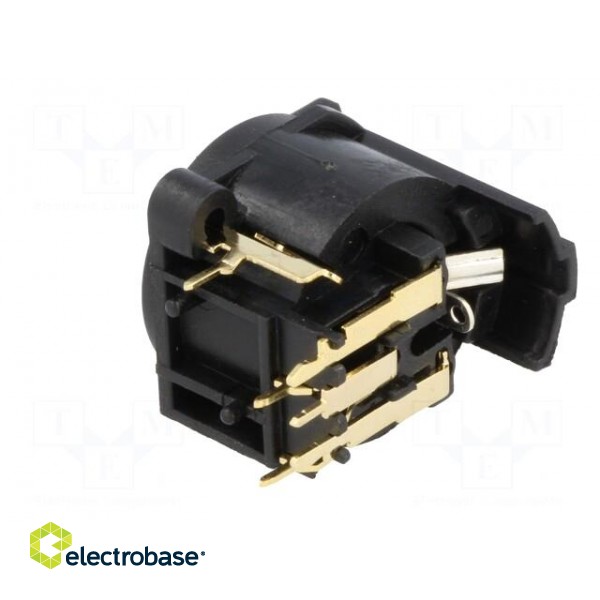 Socket | XLR | female | PIN: 5 | angled 90° | with push button | THT | 5A image 4