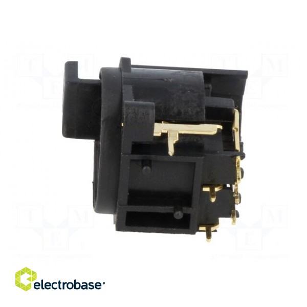 Socket | XLR | female | PIN: 5 | angled 90° | with push button | THT | 5A image 3