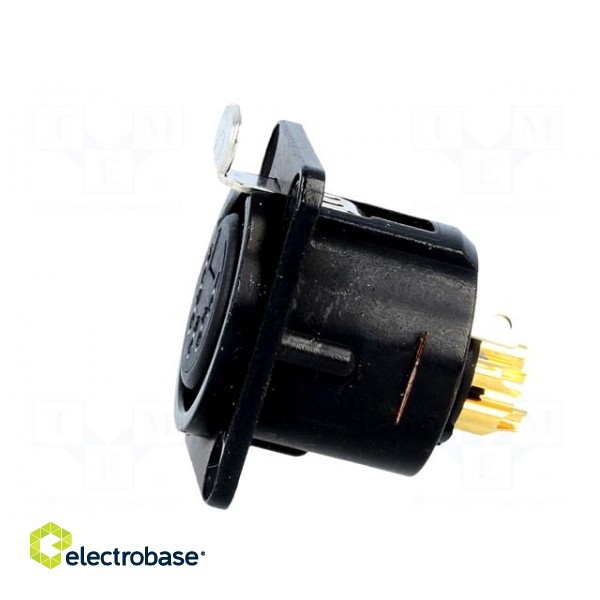 Socket | XLR | female | PIN: 5 | flange (2 holes),for panel mounting paveikslėlis 3