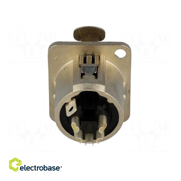 Socket | XLR | female | PIN: 5 | flange (2 holes),for panel mounting image 5