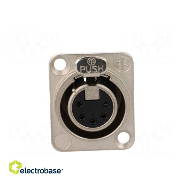 Socket | XLR | female | PIN: 5 | flange (2 holes),for panel mounting image 9