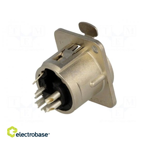 Socket | XLR | female | PIN: 5 | flange (2 holes),for panel mounting image 6