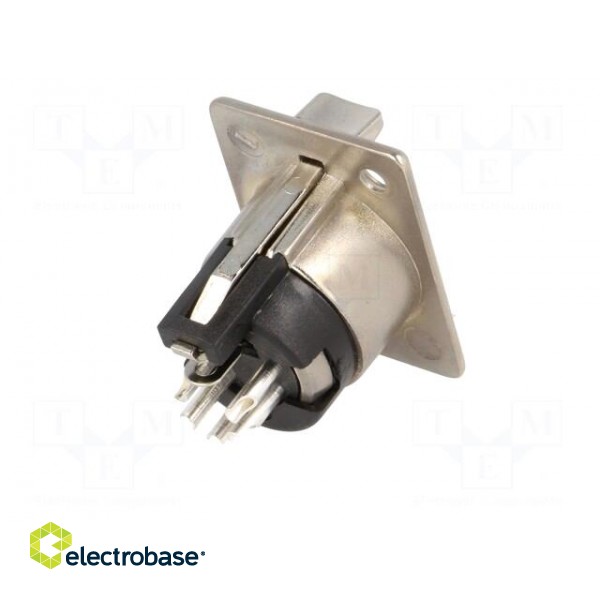 Socket | XLR | female | PIN: 5 | straight | soldering | silver plated | 50V image 6
