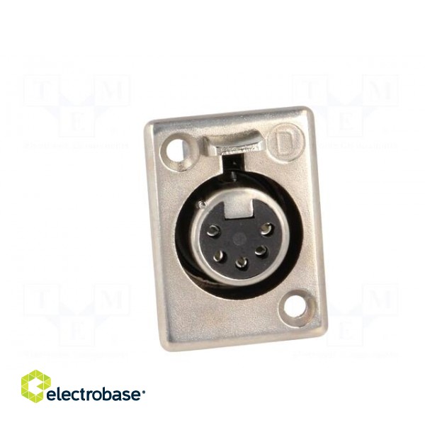 Socket | XLR | female | PIN: 5 | straight | soldering | silver plated | 50V image 9