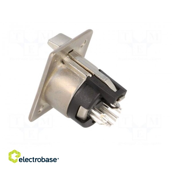 Socket | XLR | female | PIN: 5 | straight | soldering | silver plated | 50V image 4