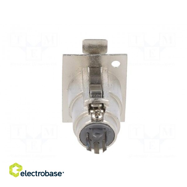 Socket | XLR | female | PIN: 5 | with push button | soldering | silver фото 5