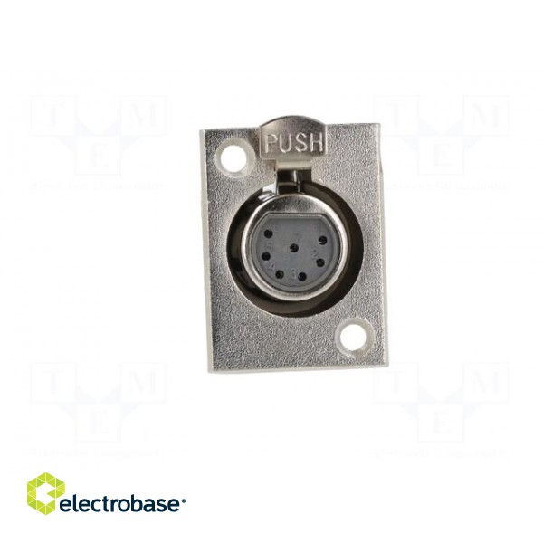 Socket | XLR | female | PIN: 7 | with push button | soldering | silver paveikslėlis 9