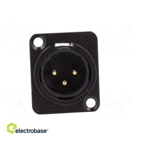 Socket | XLR | male | PIN: 3 | additional earthing terminal | soldering paveikslėlis 9