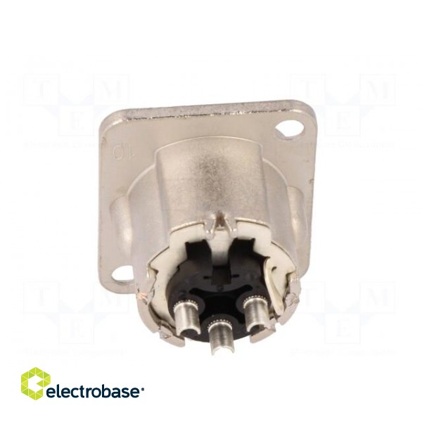 Socket | XLR | male | PIN: 3 | flange (2 holes),for panel mounting фото 5