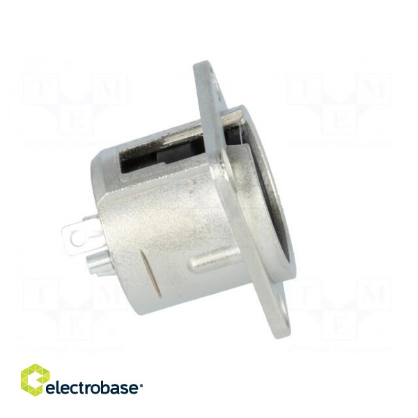 Socket | XLR | male | PIN: 3 | flange (2 holes),for panel mounting image 7