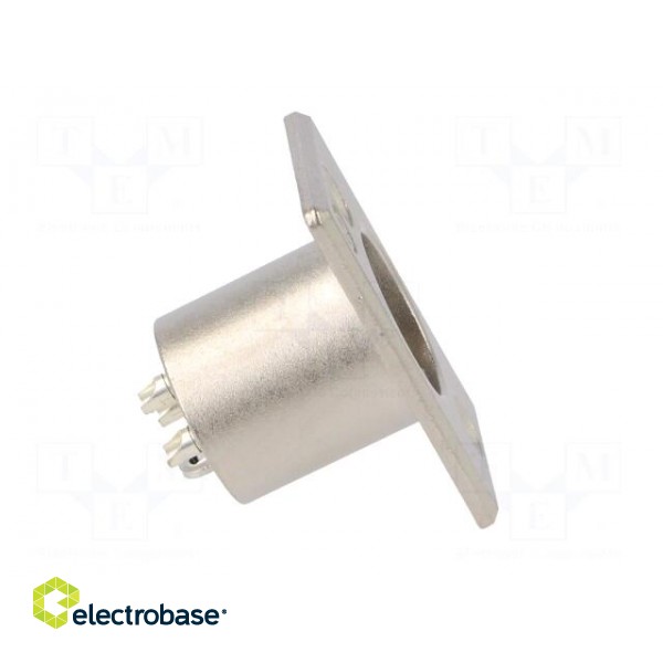 Socket | XLR | male | PIN: 3 | straight | soldering | silver | 16A | 27mm image 7
