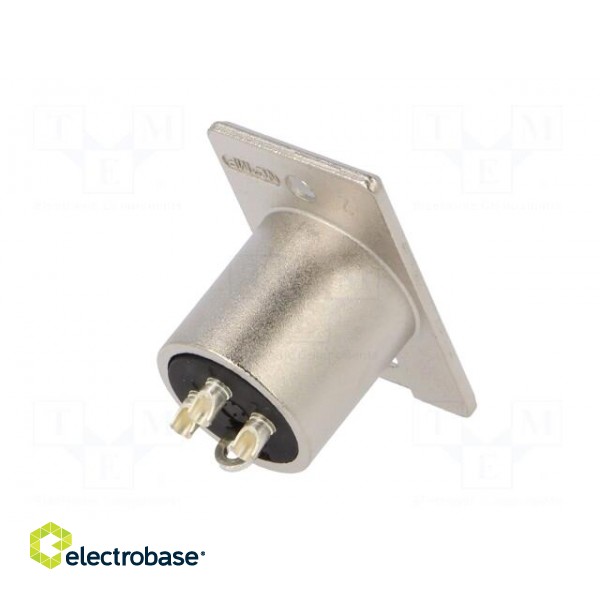 Socket | XLR | male | PIN: 3 | straight | soldering | silver | 16A | 27mm image 6