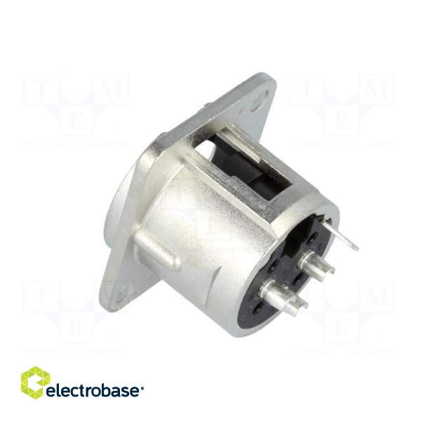 Socket | XLR | male | PIN: 3 | flange (2 holes),for panel mounting image 4