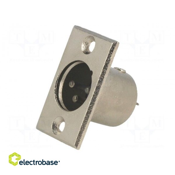 Socket | XLR | male | PIN: 3 | soldering | Case: XLR standard paveikslėlis 1