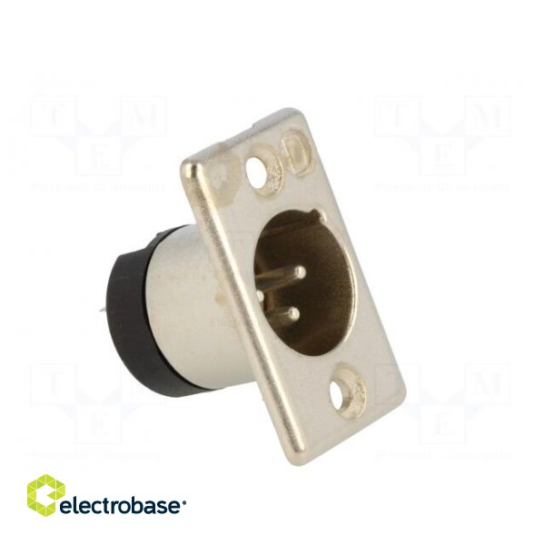Socket | XLR | male | PIN: 3 | straight | soldering | Contacts: brass | 50V image 8