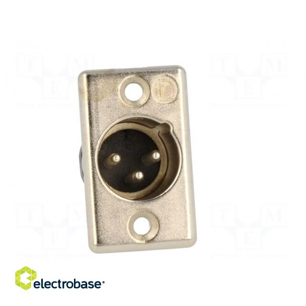 Socket | XLR | male | PIN: 3 | straight | soldering | Contacts: brass | 50V фото 9