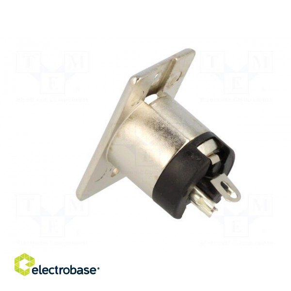 Socket | XLR | male | PIN: 3 | straight | soldering | Contacts: brass | 50V фото 4