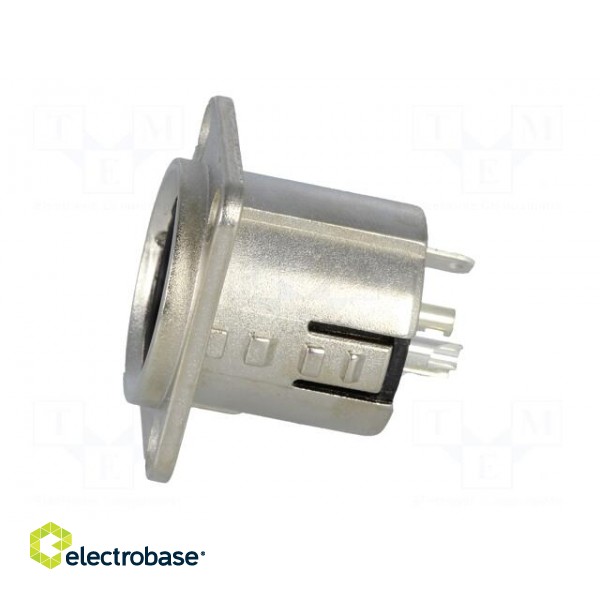 Socket | XLR | male | PIN: 3 | straight | soldering | silver plated | 50V фото 3