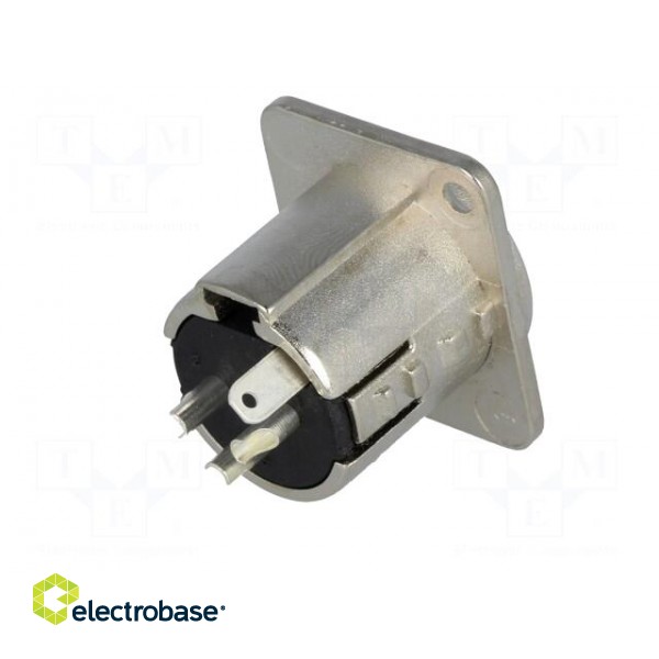 Socket | XLR | male | PIN: 3 | straight | soldering | silver plated | 50V image 6