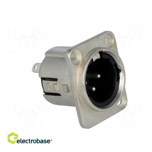 Socket | XLR | male | PIN: 3 | straight | soldering | silver plated | 50V image 8