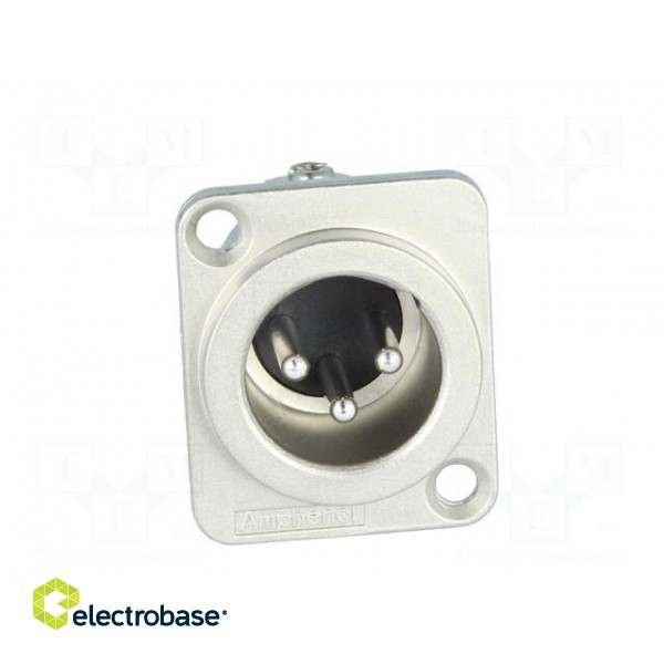 Socket | XLR | male | PIN: 3 | straight | turned contacts | soldering image 9