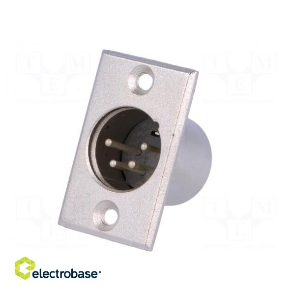 Socket | XLR | male | PIN: 4 | soldering | Case: XLR standard фото 2