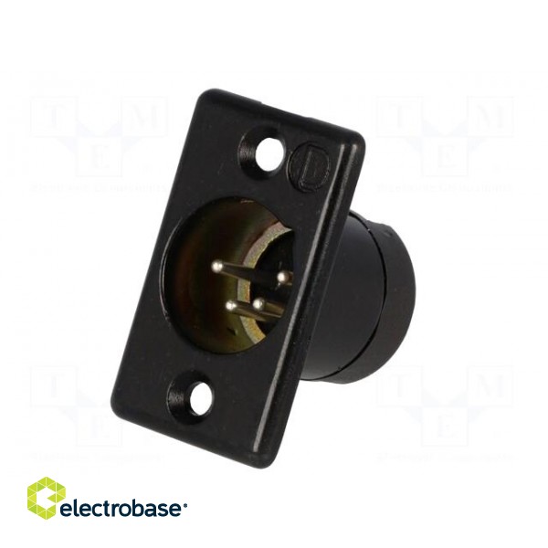 Socket | XLR | male | PIN: 4 | straight | soldering | Contacts: brass | 50V image 2