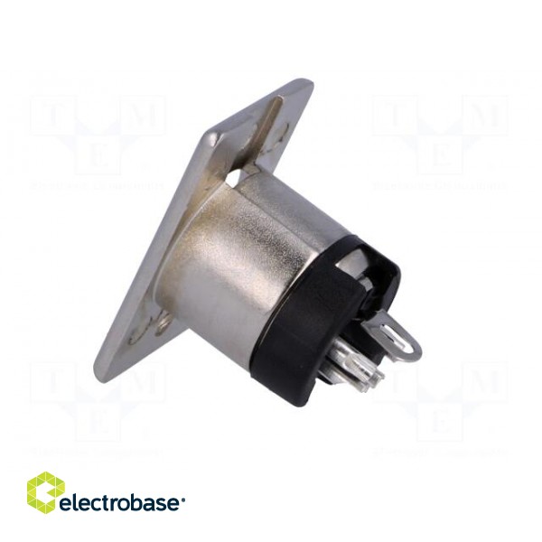 Socket | XLR | male | PIN: 4 | straight | soldering | Contacts: brass | 50V фото 4
