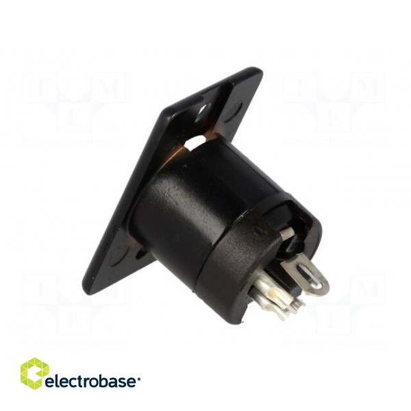 Socket | XLR | male | PIN: 4 | straight | soldering | Contacts: brass | 50V image 4