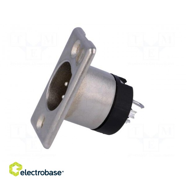 Socket | XLR | male | PIN: 4 | straight | soldering | Contacts: brass | 50V image 3