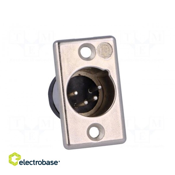 Socket | XLR | male | PIN: 4 | straight | soldering | Contacts: brass | 50V image 9