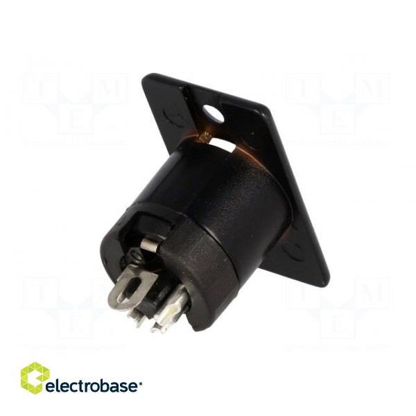 Socket | XLR | male | PIN: 4 | straight | soldering | Contacts: brass | 50V image 6