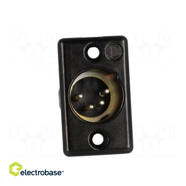 Socket | XLR | male | PIN: 4 | straight | soldering | Contacts: brass | 50V фото 9