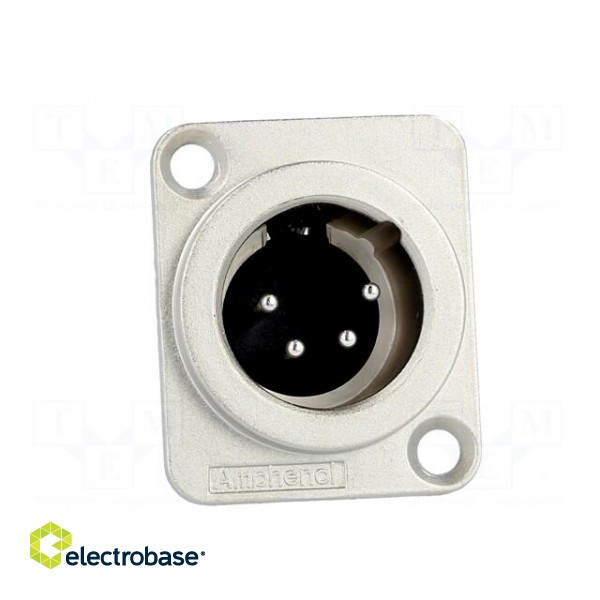 Socket | XLR | male | PIN: 4 | straight | turned contacts | soldering image 9