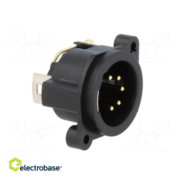 Socket | XLR | male | PIN: 5 | angled 90° | for panel mounting,screw image 8