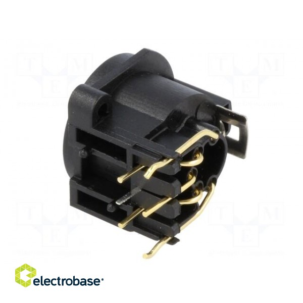 Socket | XLR | male | PIN: 5 | angled 90° | for panel mounting,screw paveikslėlis 4