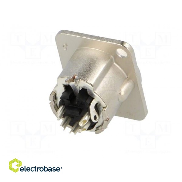Socket | XLR | male | PIN: 5 | flange (2 holes),for panel mounting image 6