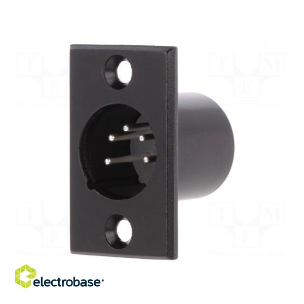 Socket | XLR | male | PIN: 5 | for panel mounting,screw | soldering фото 1