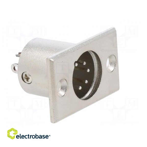 Socket | XLR | male | PIN: 5 | for panel mounting,screw | soldering paveikslėlis 8