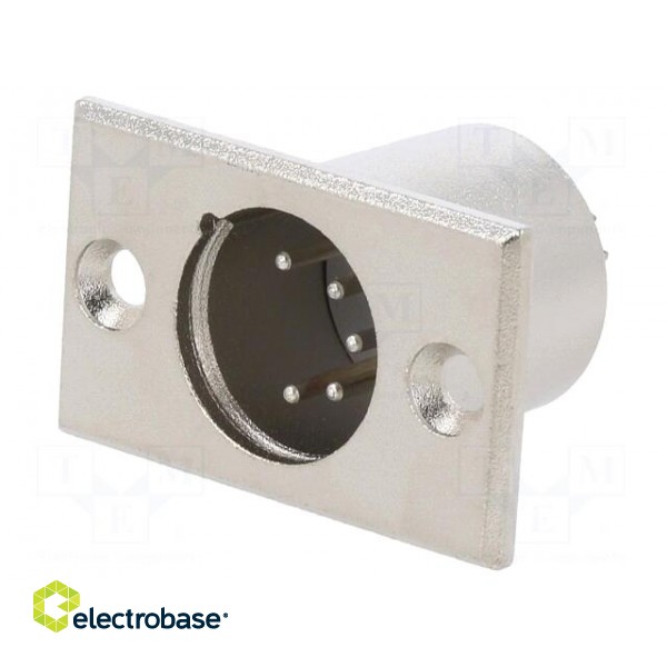 Socket | XLR | male | PIN: 5 | for panel mounting,screw | soldering paveikslėlis 1