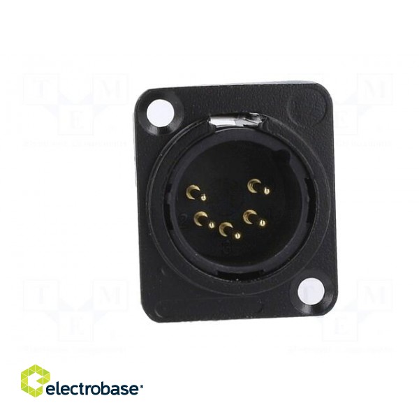Socket | XLR | male | PIN: 5 | soldering | black | metal | XLR standard image 9
