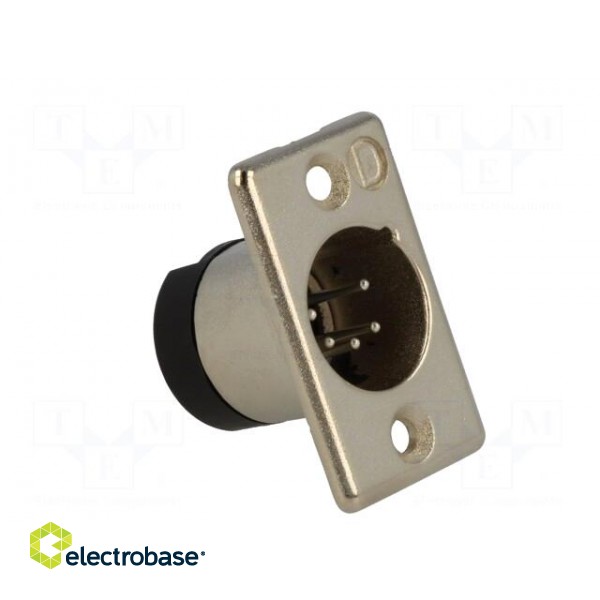 Socket | XLR | male | PIN: 5 | straight | soldering | Contacts: brass | 50V фото 8
