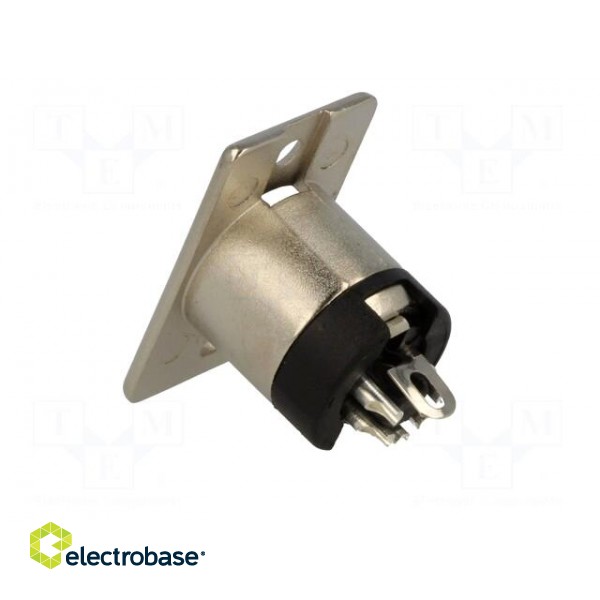 Socket | XLR | male | PIN: 5 | straight | soldering | Contacts: brass | 50V фото 4