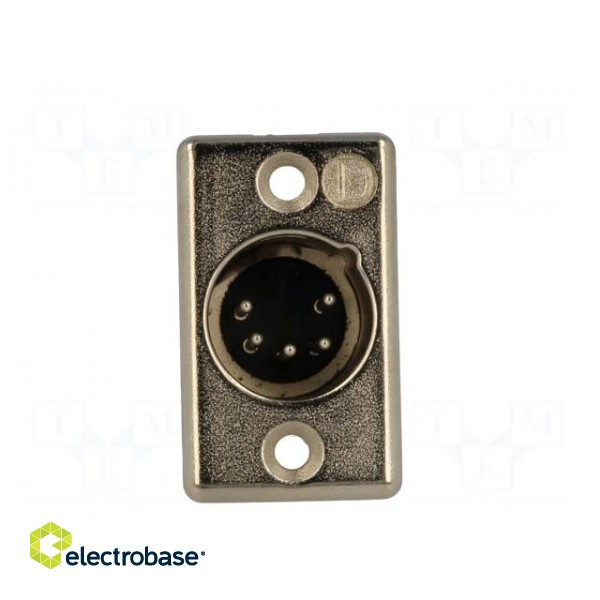 Socket | XLR | male | PIN: 5 | straight | soldering | Contacts: brass | 50V paveikslėlis 9