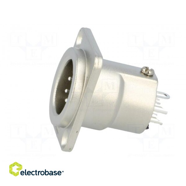 Socket | XLR | male | PIN: 5 | flange (2 holes),for panel mounting image 3