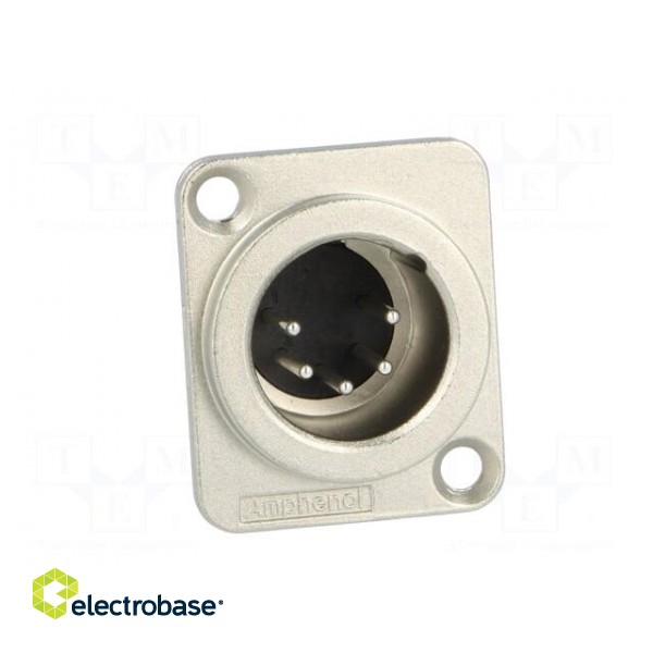 Socket | XLR | male | PIN: 5 | straight | turned contacts | soldering image 9