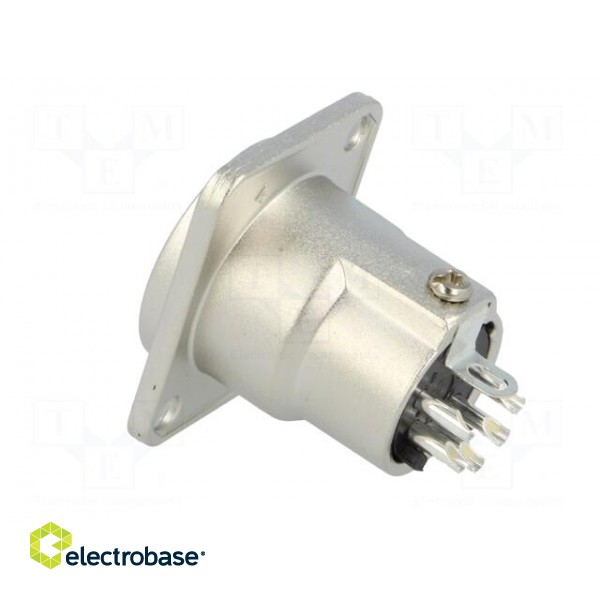 Socket | XLR | male | PIN: 5 | flange (2 holes),for panel mounting image 4