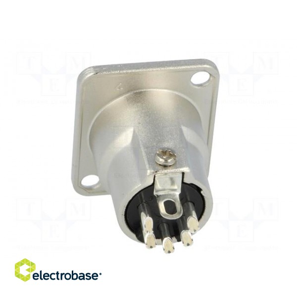 Socket | XLR | male | PIN: 5 | flange (2 holes),for panel mounting image 5